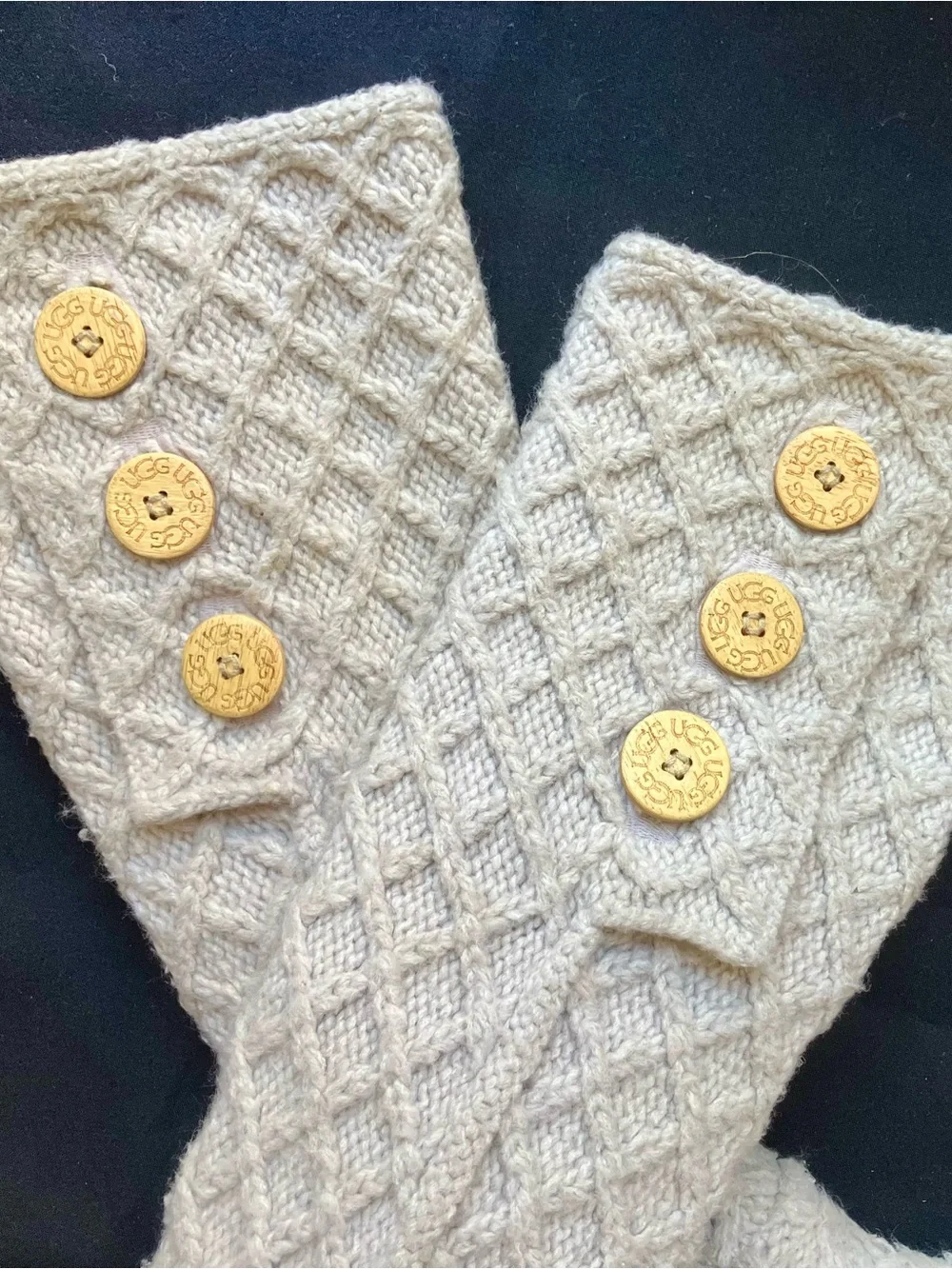 Ugg Boots Woman S-10 Cardy Lattice knit Tan Oatmeal